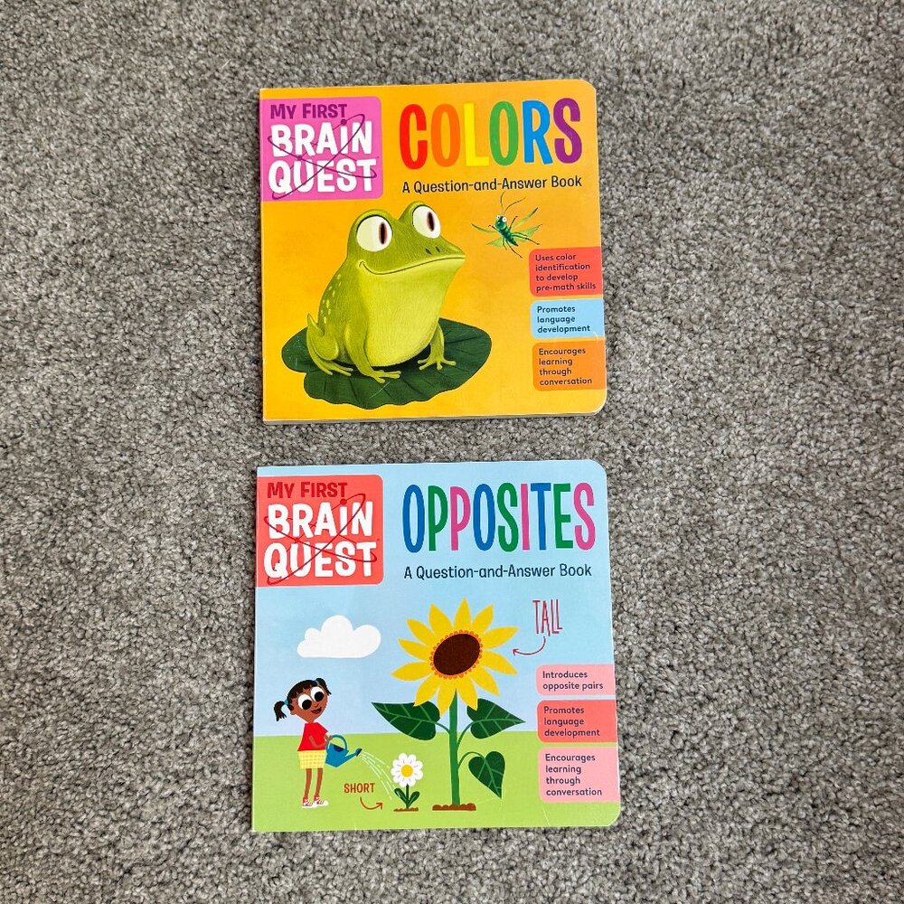 BRAIN QUEST 2 Board books - “Colors” and “Opposites”